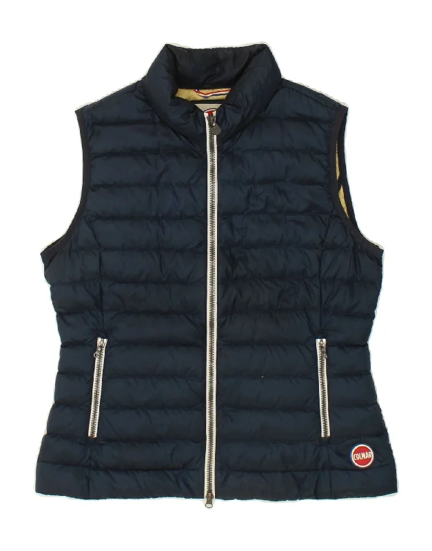 Weekend Bargains to Grab COLMAR Womens Padded Gilet IT 46 Large Navy Blue Polyester