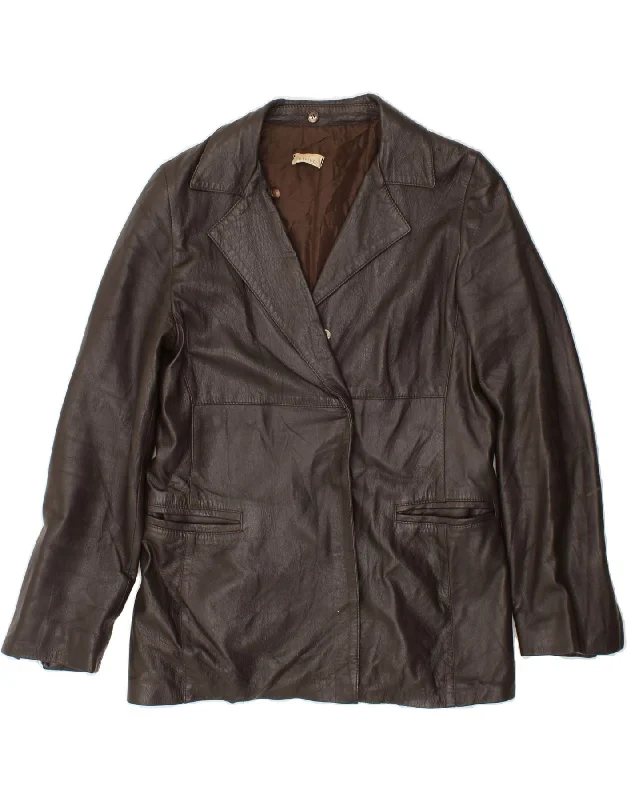 Weekend Offers That Tempt PINKO Womens Leather Jacket UK 10 Small Brown