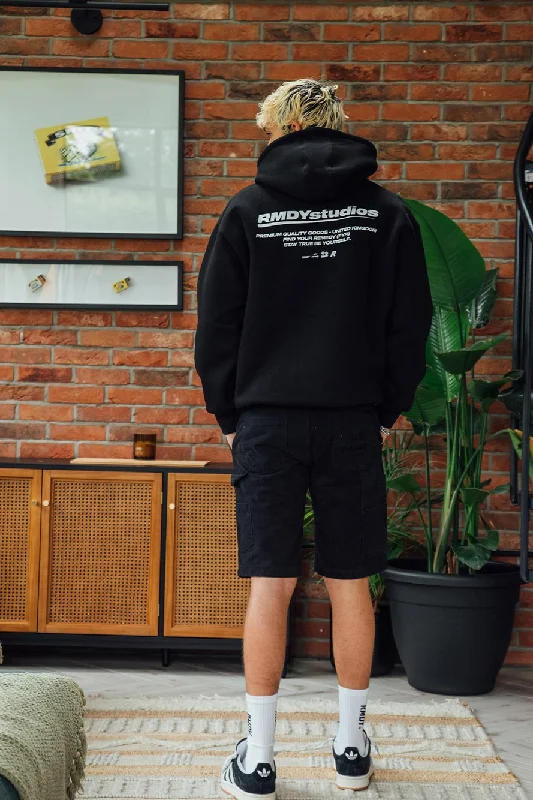 Weekend Offers That Thrill Black Statement RMDY. Hoodie