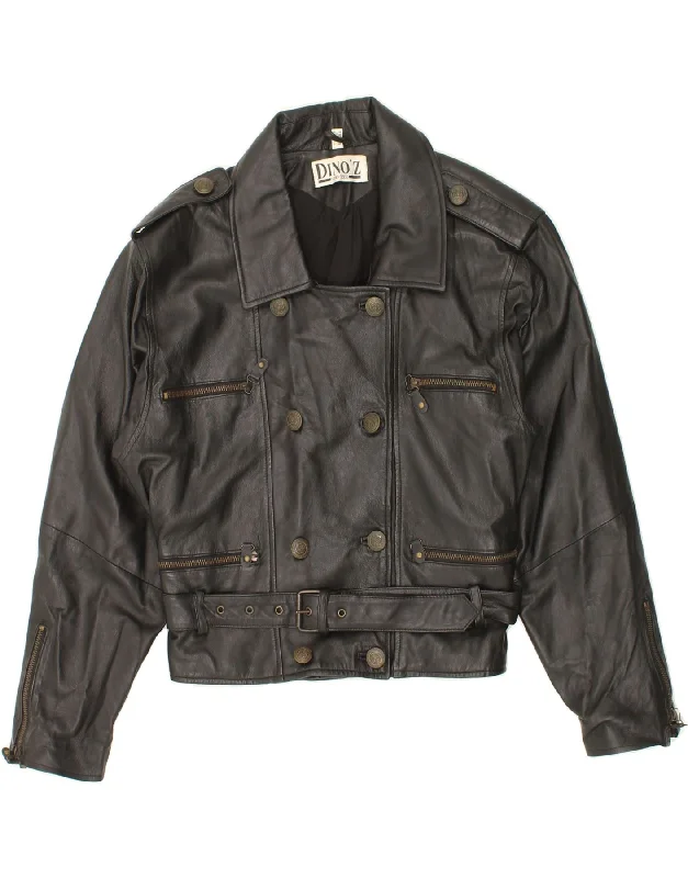 Weekend Savings Spectacular DINO' Z Womens Military Leather Jacket UK12 Medium Black Leather Weekend Savings Spectacular DINO' Z Womens Military Leather Jacket UK12 Medium Black Leather