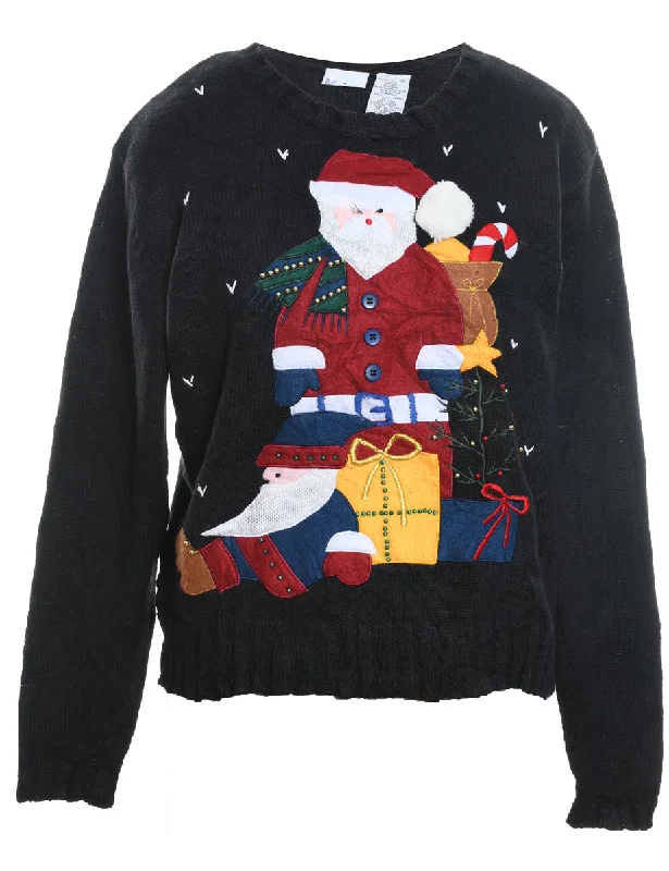 Weekend Savings Spectacular Santa Claus Christmas Jumper - L