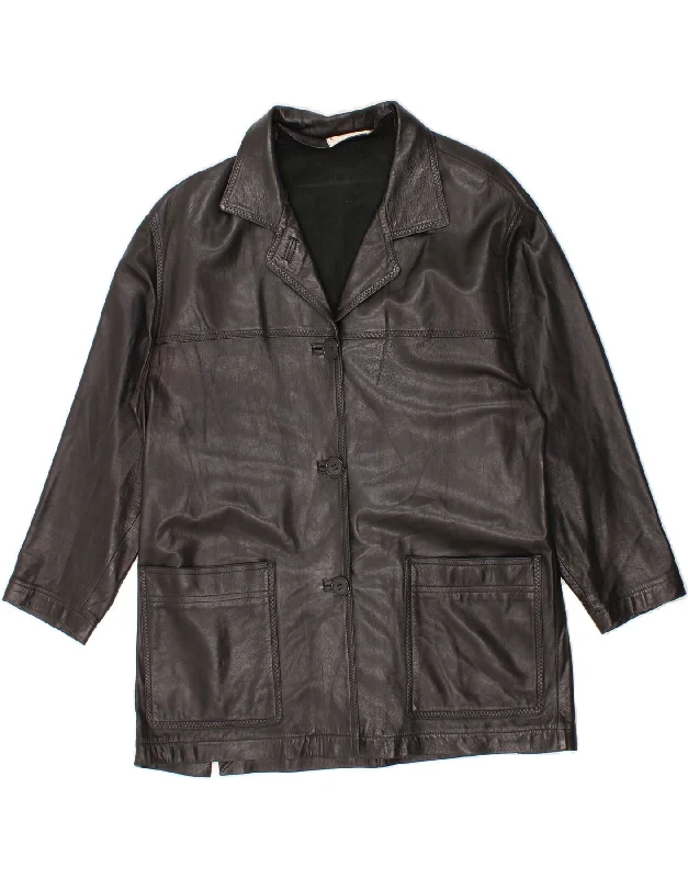 Daily Special VINTAGE Womens Leather Jacket IT 42 Medium Black