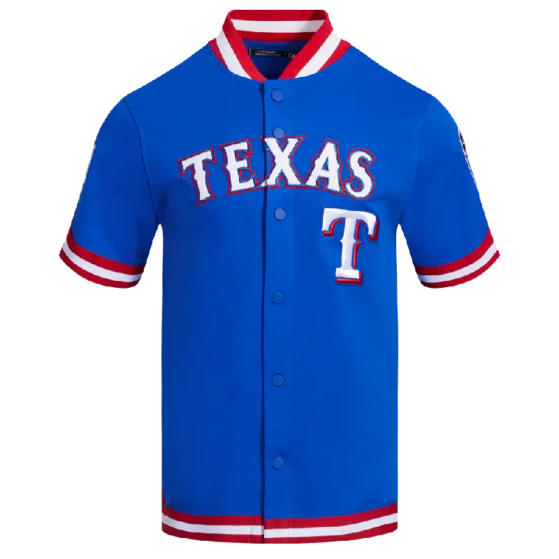 Exclusive Weekend Offers Inside MLB TEXAS RANGERS CLASSIC MEN'S WARM UP JACKET (ROYAL BLUE/RED)