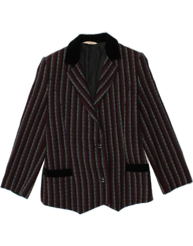 Massive Deal VINTAGE Womens 2 Button Blazer Jacket IT 42 Medium Purple Striped