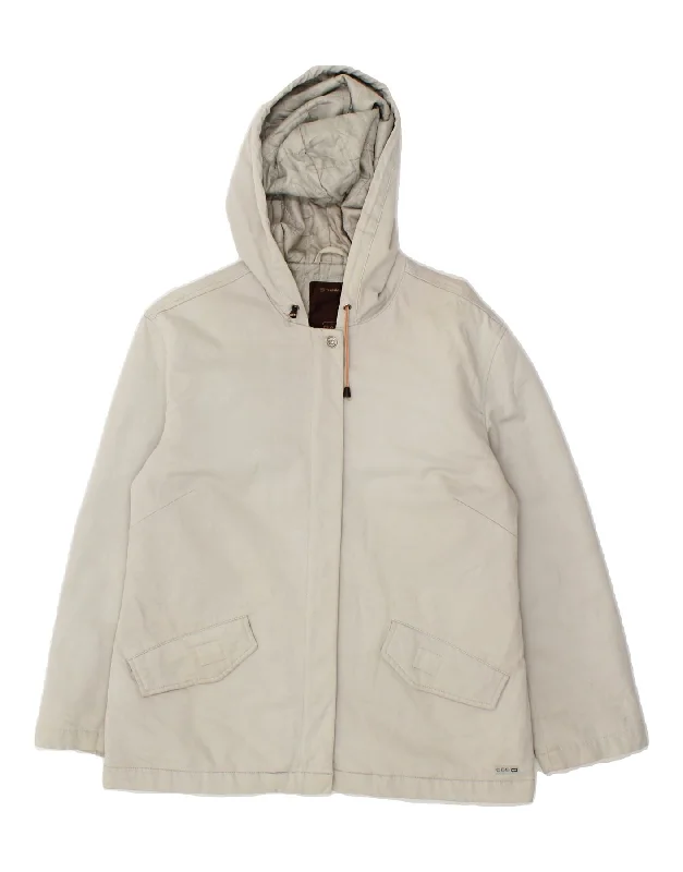 Weekend Bargains to Love GAS Womens Hooded Windbreaker Jacket UK 14 Medium White Cotton Weekend Bargains to Love GAS Womens Hooded Windbreaker Jacket UK 14 Medium White Cotton