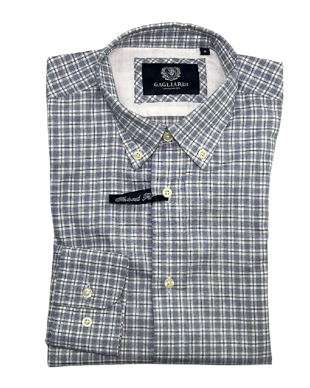 Weekend Special Sky Navy White Check Shirt