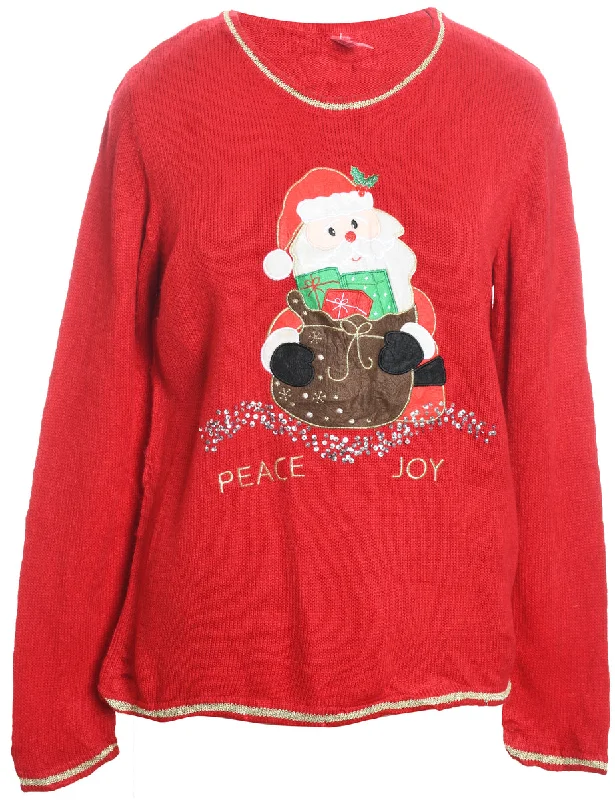 Super Savings Santa Claus Christmas Jumper - M