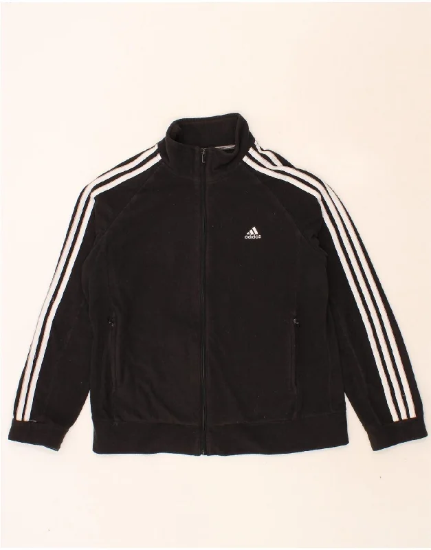 Weekend Deals That Sizzle ADIDAS Womens Fleece Jacket UK 20 2XL Black Polyester