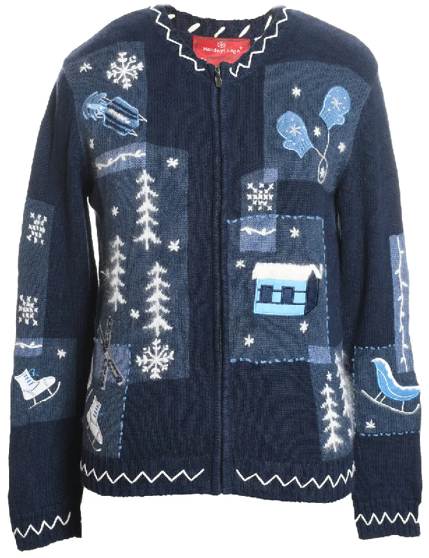 Weekend Sale: Don't Miss Out Snowman Christmas Cardigan - L