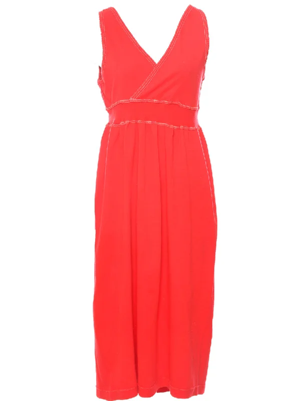 Value Pack Sleeveless Red Dress - M