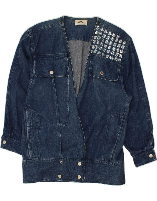 Weekend Deals That Sizzle VINTAGE Womens Denim Jacket UK 14 Medium Navy Blue