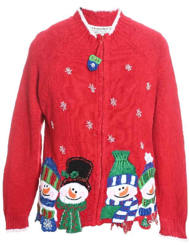 Weekend Deals That Sizzle Snowman Christmas Cardigan - M