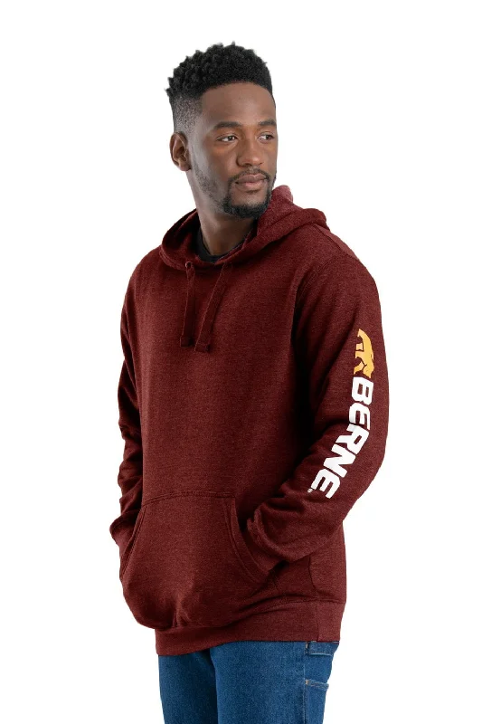 Weekend Offers That Shine Berne Mens Brick Cotton Blend Signature Sleeve Hooded Pullover Weekend Offers That Shine Berne Mens Brick Cotton Blend Signature Sleeve Hooded Pullover