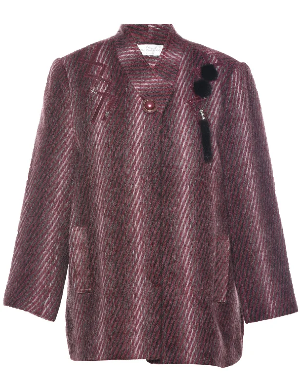 Deep Savings Single Breasted Wool Coat - M