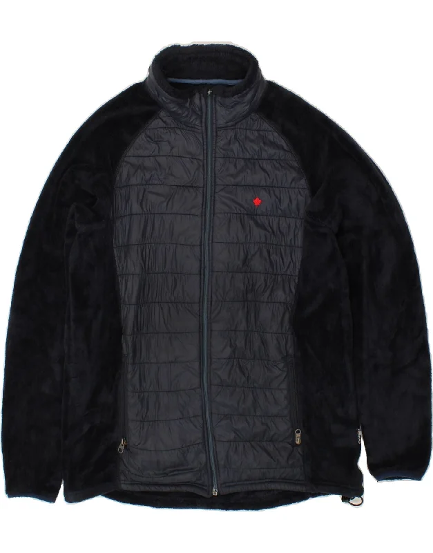 Instant Deal CANADIAN Womens Fleece Jacket UK 18 XL Navy Blue Polyester