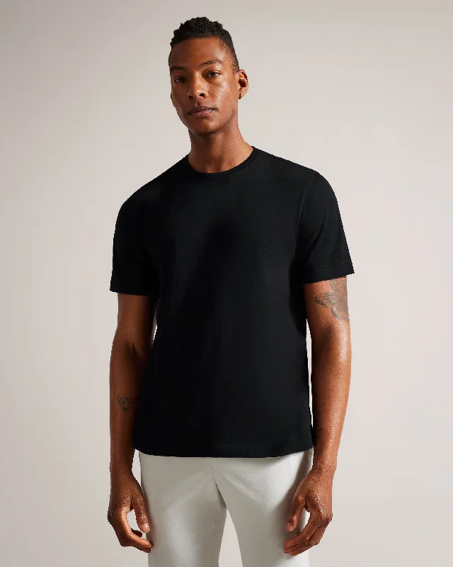 Weekend Savings Sensation Tywinn Short Sleeve Regular Fit Plain T Shirt Black