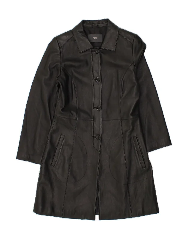 Today's Deal TCM Womens Leather Coat UK 14 Medium Black Leather