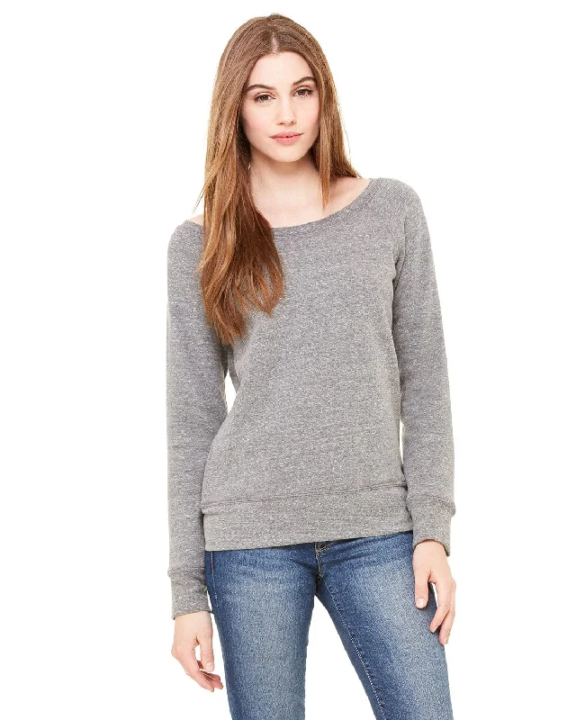 Mega Discount Bella+Canvas Ladies Triblend Sponge Fleece Wide Neck Sweatshirt | Grey Triblend