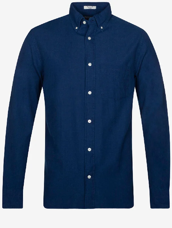 Overstock Sale Regular Oxford Shirt Indigo