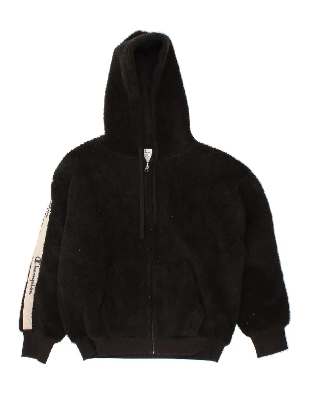 Weekend Deals That Wow CHAMPION Womens Graphic Hooded Fleece Jacket UK 16 Large Black Polyester Weekend Deals That Wow CHAMPION Womens Graphic Hooded Fleece Jacket UK 16 Large Black Polyester