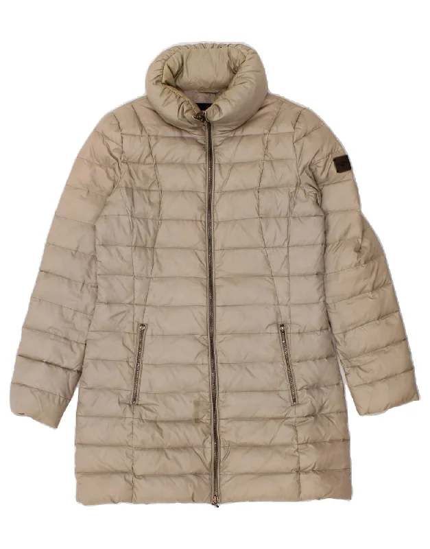 Deal Alert CALVIN KLEIN JEANS Womens Padded Coat UK 10 Small Beige Nylon