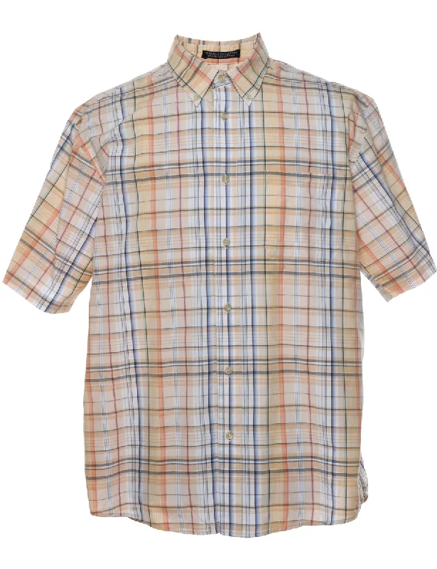 Weekend Offers That Shine Short Sleeve Checked Shirt - L