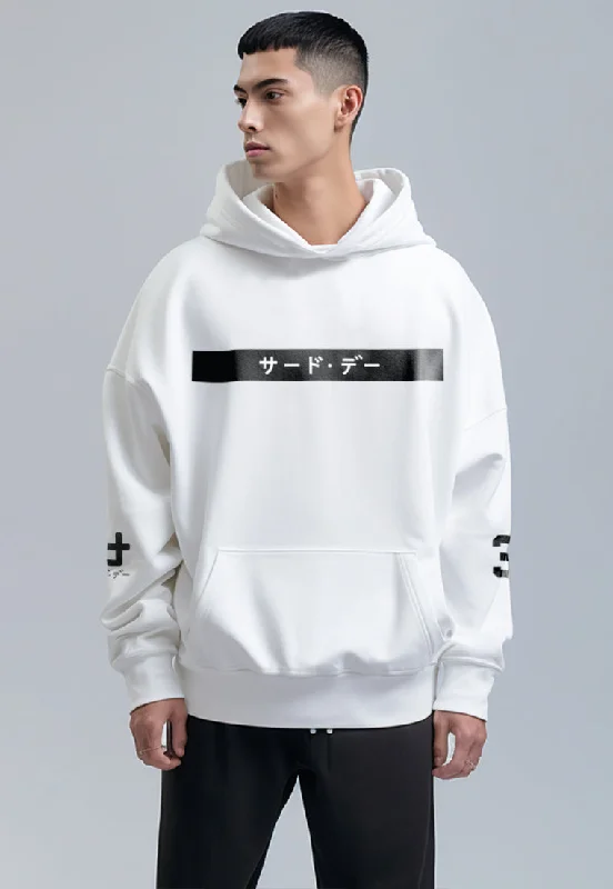 Closeout Deal MOA75 Hoodies Premium ScubaLux Anti Kusut Waterproof "Katakana Inv" Putih Closeout Deal MOA75 Hoodies Premium ScubaLux Anti Kusut Waterproof "Katakana Inv" Putih