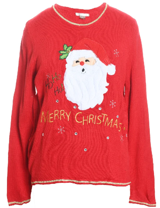 Amazing Value Santa Claus Christmas Jumper - L