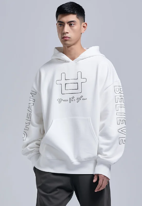 Hurry In MOA78 Hoodies Premium ScubaLux Anti Kusut Waterproof "Logo Dream Believe" Putih Hurry In MOA78 Hoodies Premium ScubaLux Anti Kusut Waterproof "Logo Dream Believe" Putih