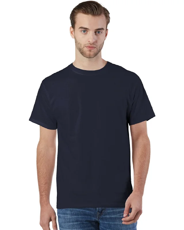 Pay Less Champion Adult Ringspun Cotton T-Shirt | Navy