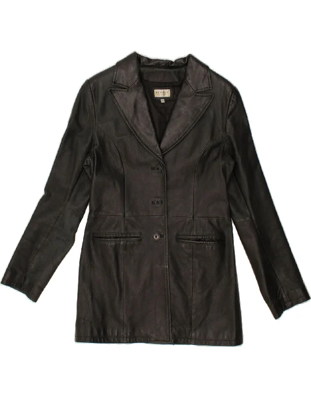 Celebrate the Weekend with Discounts HENNES Womens Leather Coat EU 40 Medium Black Leather Celebrate the Weekend with Discounts HENNES Womens Leather Coat EU 40 Medium Black Leather