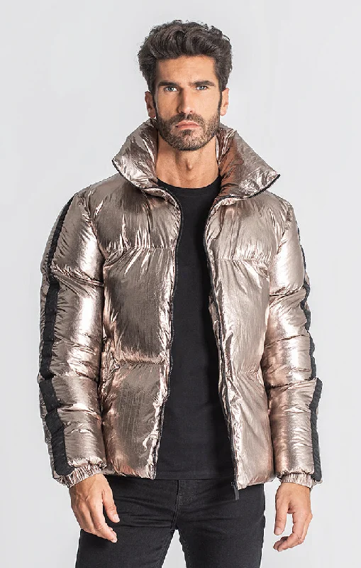 Weekend Discounts Worth Grabbing Gold Crypto Puffer Jacket