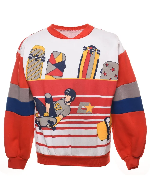 Online Deal Skate Champion Printed Sweatshirt - L