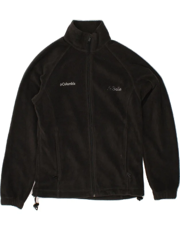 Bargain Alert COLUMBIA Womens Fleece Jacket UK 10 Small Black Polyester