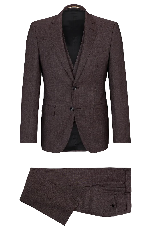 Weekend Savings Extravaganza Hugo Boss H-Huge 3pc Suit Dk Red