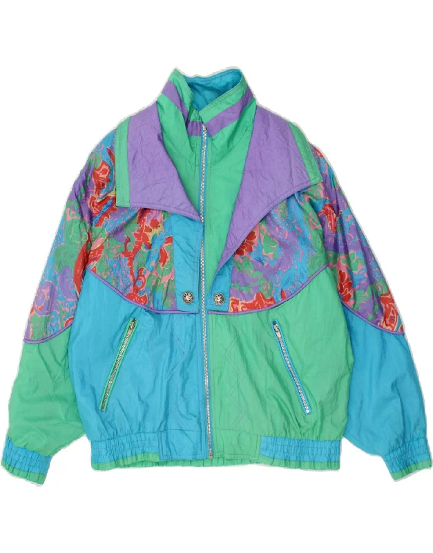 Weekend Offers That Dazzle VINTAGE Womens Oversized Bomber Jacket UK 10 Small Multicoloured Weekend Offers That Dazzle VINTAGE Womens Oversized Bomber Jacket UK 10 Small Multicoloured