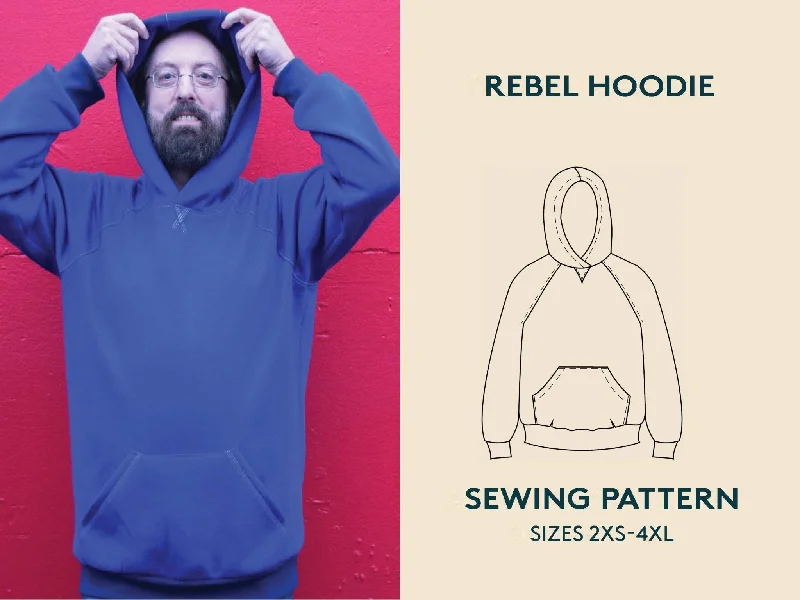 Weekend Offers That Shine Rebel Hoodie Mens Paper Pattern - Wardrobe by Me