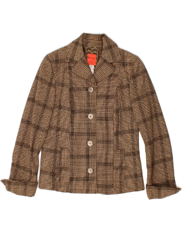 Take Advantage BAZAR DE CHRISTIAN LACROIX Womens 4 Button Blazer Jacket IT 38 XS Brown Take Advantage BAZAR DE CHRISTIAN LACROIX Womens 4 Button Blazer Jacket IT 38 XS Brown