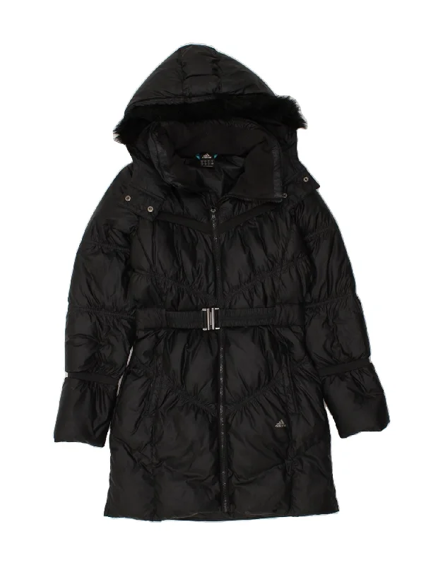 Weekend Deals That Dazzle ADIDAS Womens Hooded Padded Coat UK 10 Small Black Polyester Weekend Deals That Dazzle ADIDAS Womens Hooded Padded Coat UK 10 Small Black Polyester