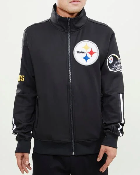 Sale Alert NFL PITTSBURGH STEELERS CLASSIC MEN'S TRACK JACKET (BLACK)