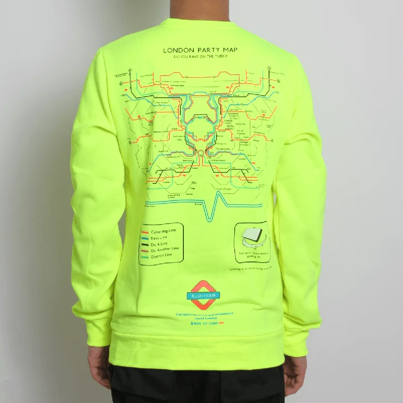 Weekend Specials You Can't Miss PARTY MAP SWEATSHIRT FLUO YELLOW