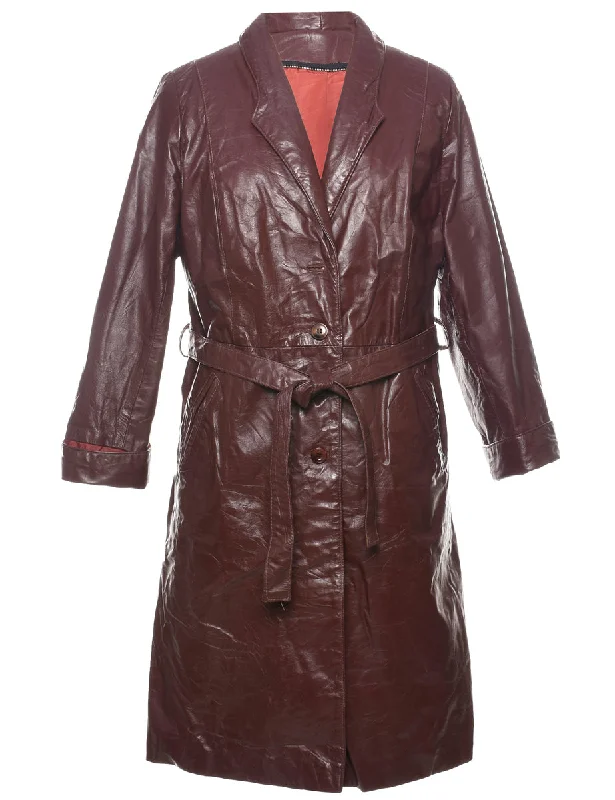 Weekend Bargains Just for You Single Breasted Leather Jacket - L