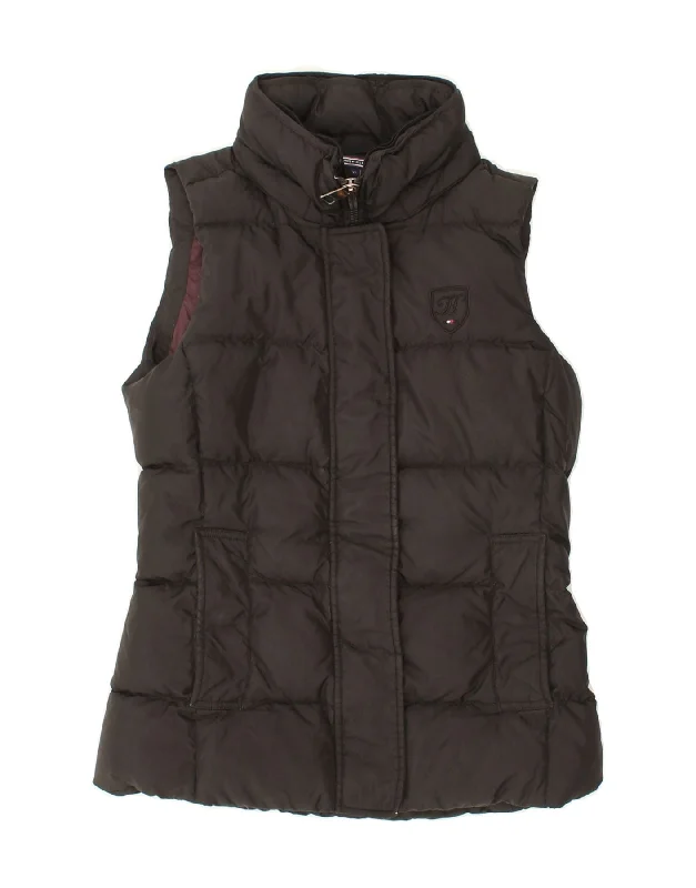 Weekend Deals That Amaze TOMMY HILFIGER Womens Padded Gilet UK 6 XS Grey Polyester