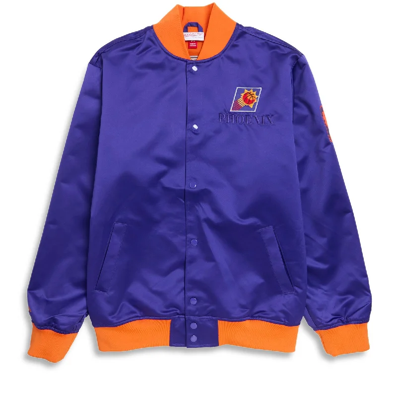 Weekend Special Mitchell & Ness x NBA Team OG 3.0 Suns Vintage Logo Satin Jacket - Regal Purple Weekend Special Mitchell & Ness x NBA Team OG 3.0 Suns Vintage Logo Satin Jacket - Regal Purple