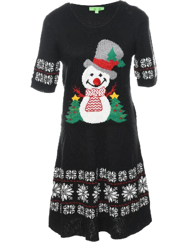Flash Sale Snowman Christmas Dress - S