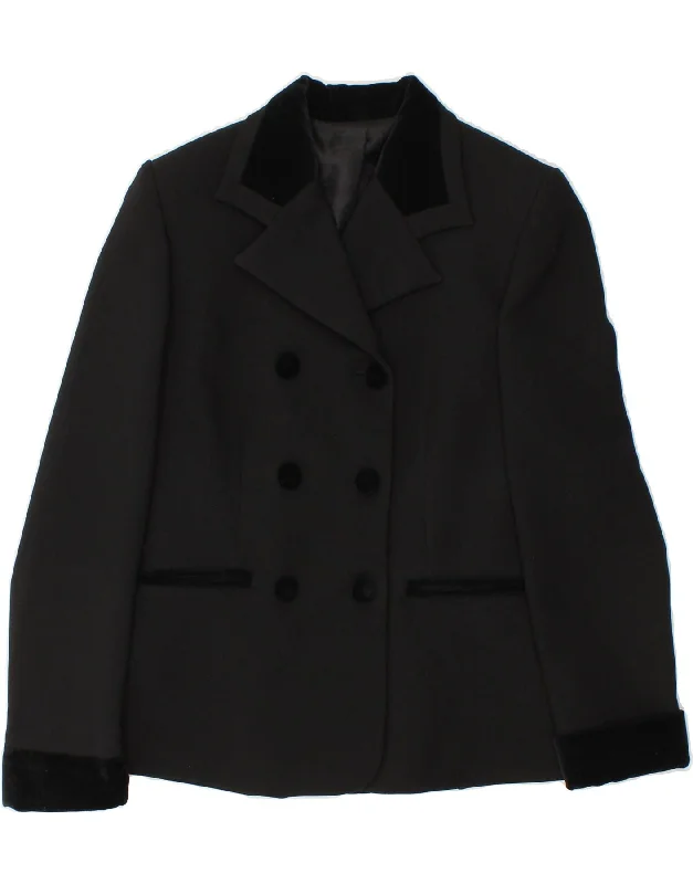 Weekend-Only Price Drops VINTAGE Womens Double Breasted Blazer Jacket IT 46 Large Black Polyester Weekend-Only Price Drops VINTAGE Womens Double Breasted Blazer Jacket IT 46 Large Black Polyester