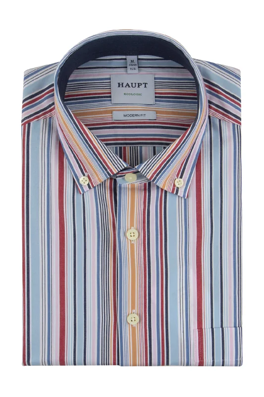Value Pack Haupt Modern Fit Short Sleeve Shirt Blue Stripe