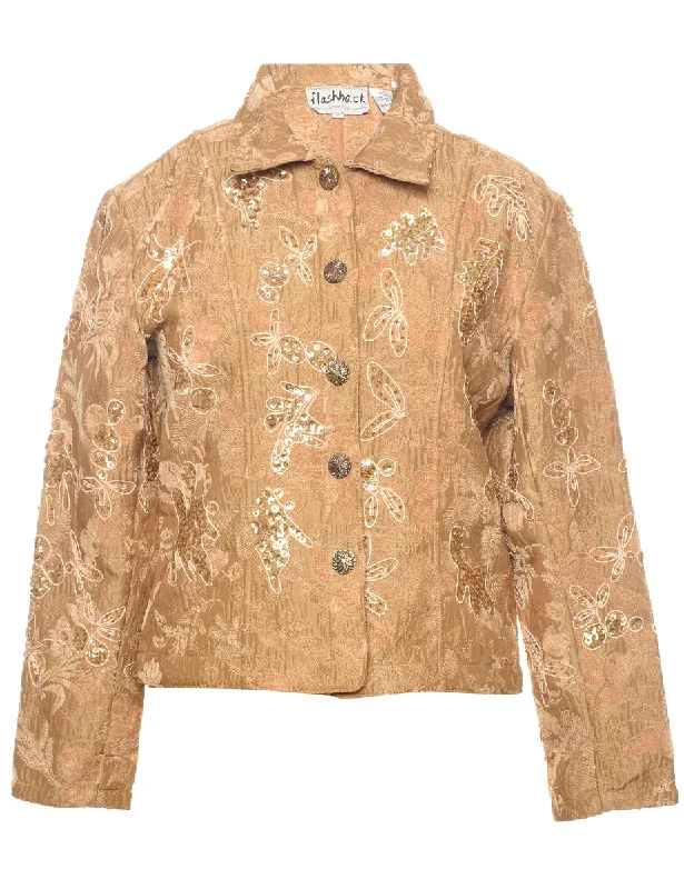 Limited Supply Sequined Tapestry Jacket - M
