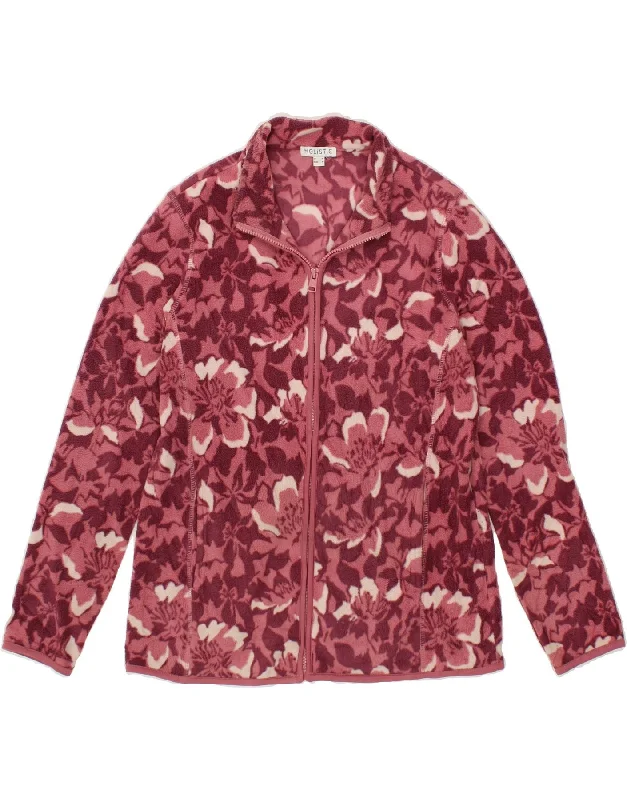 Weekend Deals That Sizzle VINTAGE Womens Fleece Jacket UK 14 Medium Pink Floral Polyester Weekend Deals That Sizzle VINTAGE Womens Fleece Jacket UK 14 Medium Pink Floral Polyester