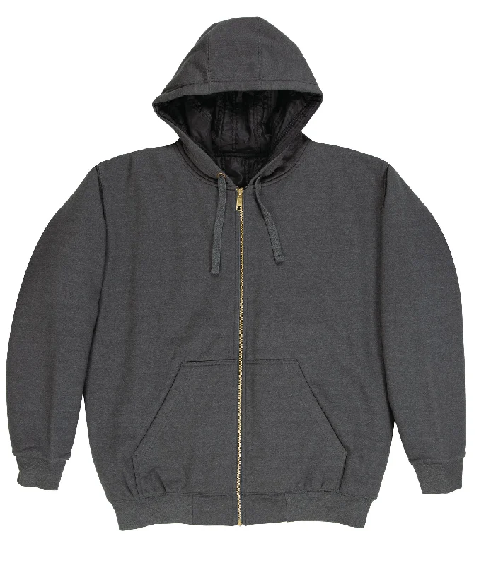 Major Deal Berne Mens Graphite Cotton Blend Glacier Hooded Sweatshirt